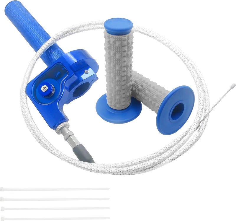 JXPANG Motorcycle Throttle Assembly,7/8" Quick Twist Throttle Grips with Throttle Cable Aluminum Alloy Universal for CRF KLX SSR TTR 110 125 150 250cc Dirt Pit Bike ATV Mini Bike - Image 1